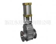 不鏽(xiù)鋼氣動(dòng)陶瓷雙(shuāng)閘闆閥(fá)Z644TC