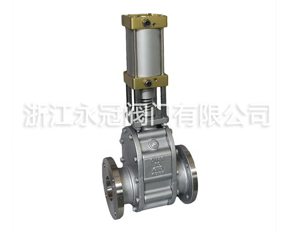 氣動(dong)陶瓷雙閘闆閥